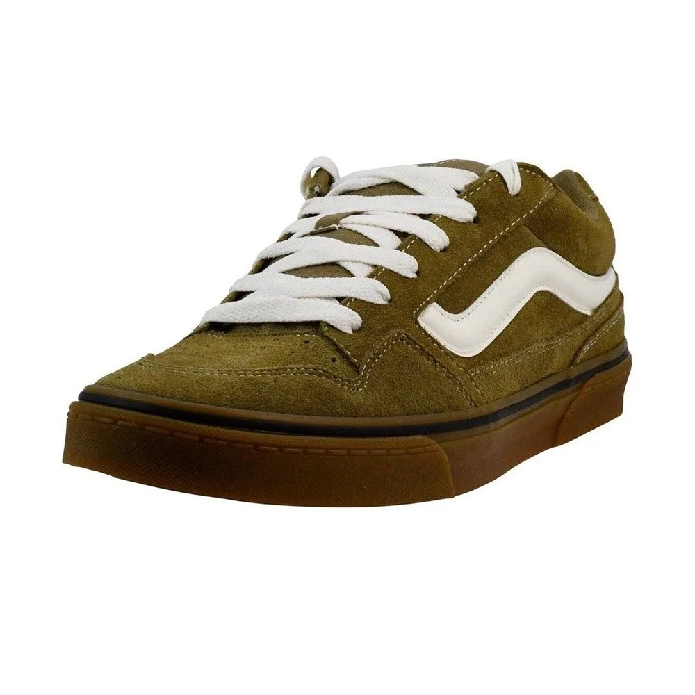 NEW IN BOX Vans Men's Caldrone Sneaker, Suede Gum Olive, 8 M US